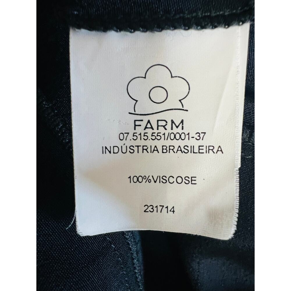 Farm Rio Black Mini Dress Wide Kimono Sleeves Size Small 100% Viscose V-Neck - Picture 12 of 13